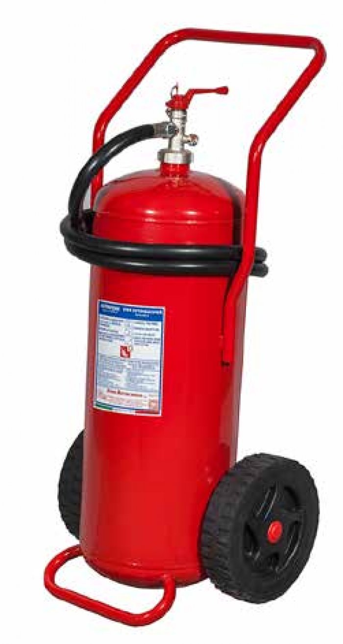 Extintor de incendios con ruedas kg 50 Polvo - Polvo D - Código 12509-2