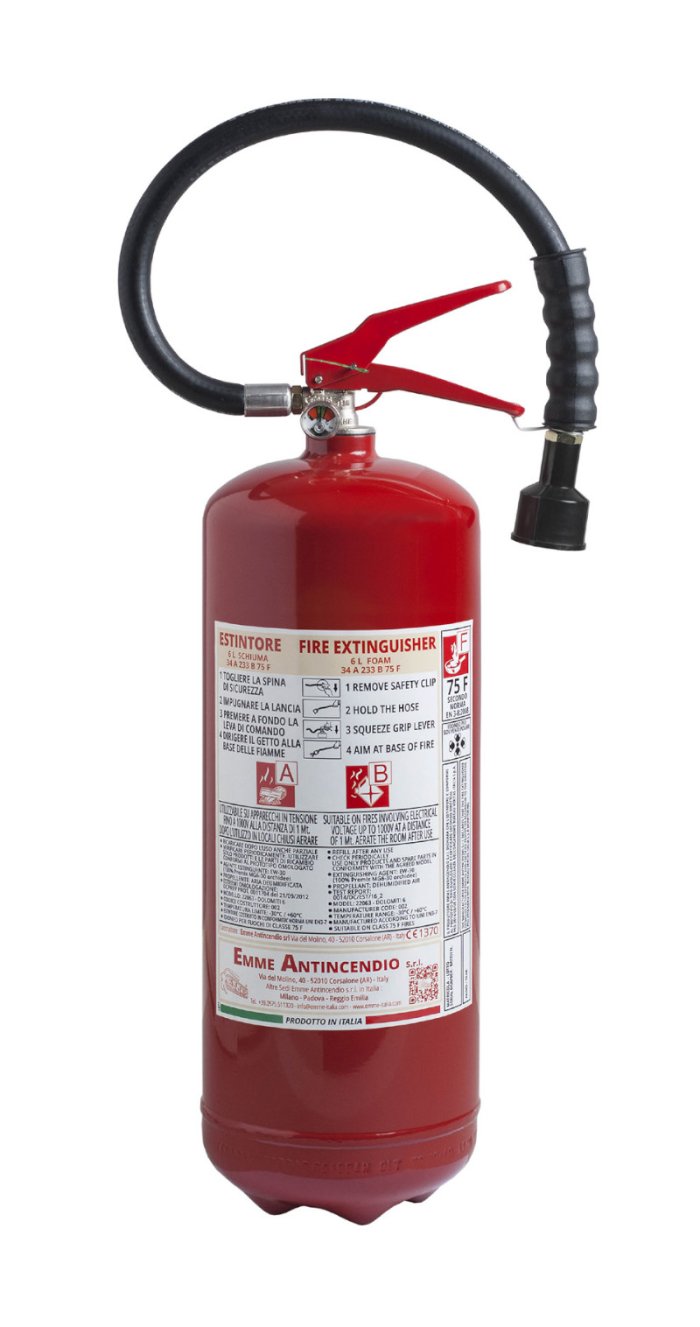 6 L. Foam Fire Extinguisher EN 3-7- Code 22063