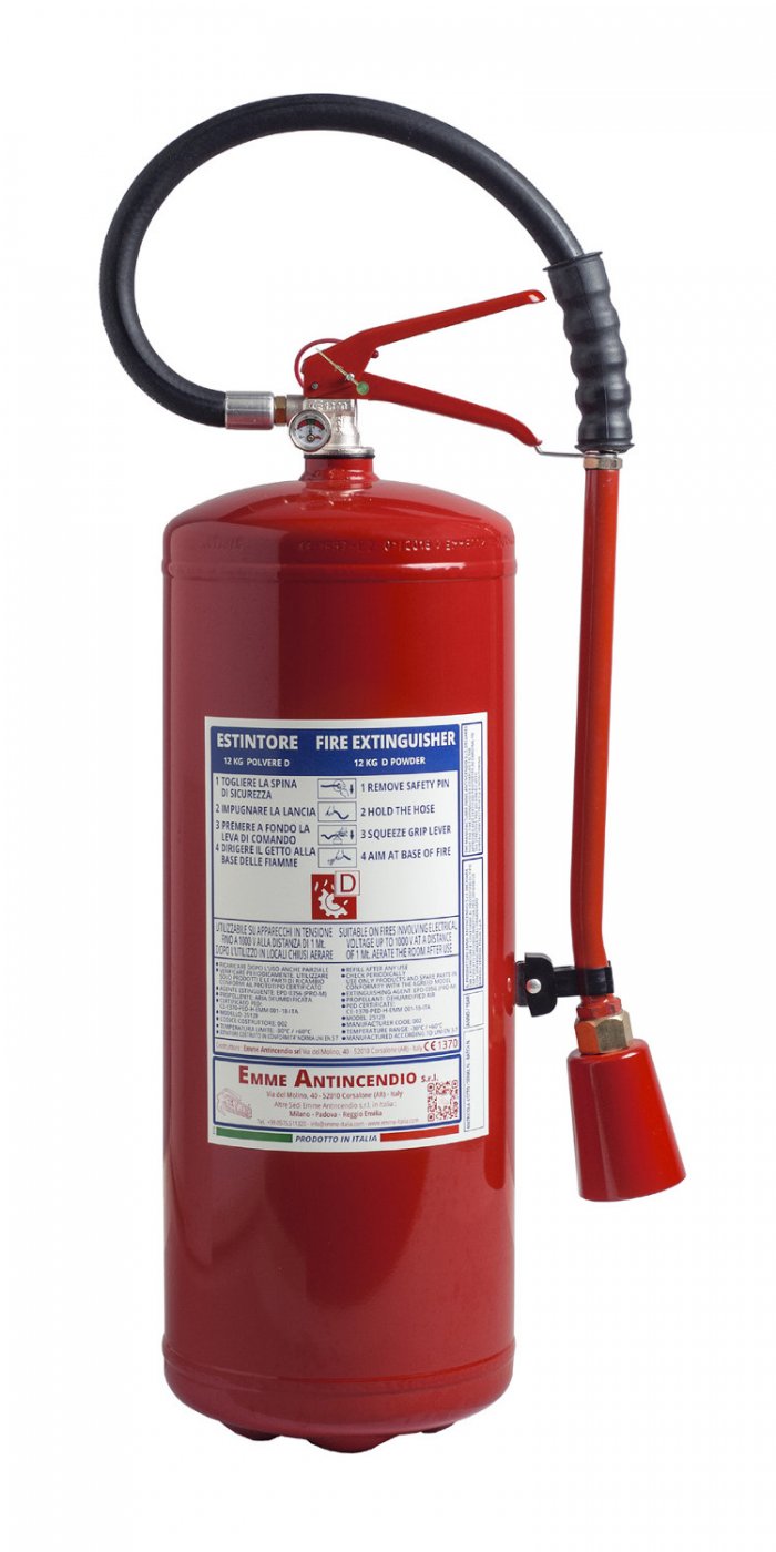  12 Kg D Powder Fire Extinguisher Code 25129 EN 3-7 - C 