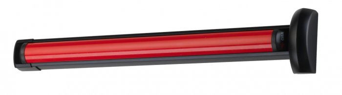 Maniglione antipanico modello touch bar ad infilare con barra rossa mm.1200 per porte tagliafuoco