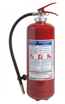 6 Kg Dry Powder Portable fire extinguisher - Model: 21063-40 - 34A 233BC - UNI EN 3-7