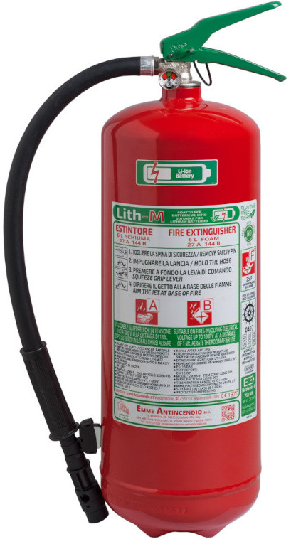 Fire extinguisher 6 L fluorine-free foam - ABF class, tested for extinguishing lithium batteries