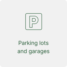 Parking lots and garages