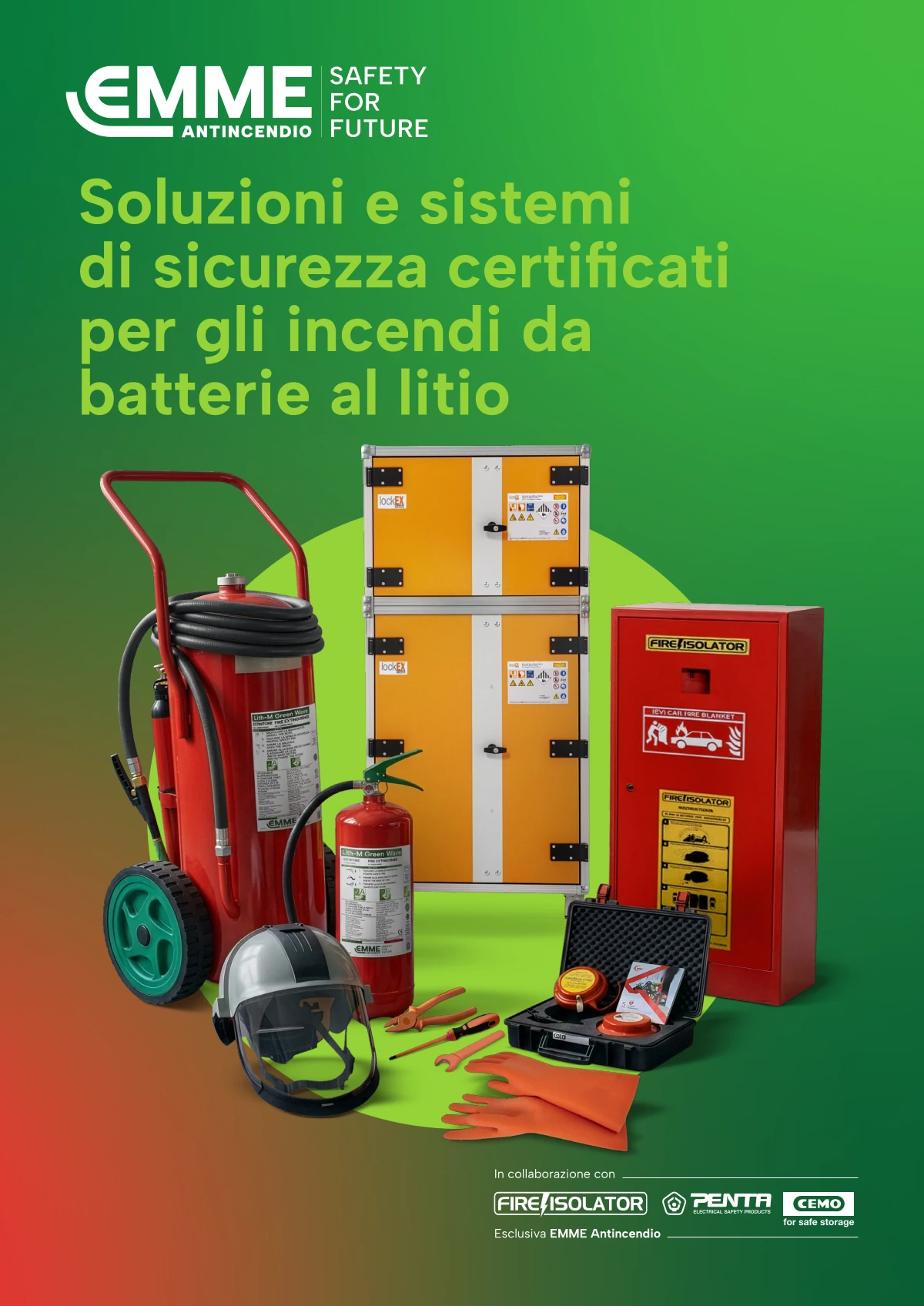 Prodotti per spegnimento incendi da batterie al litio