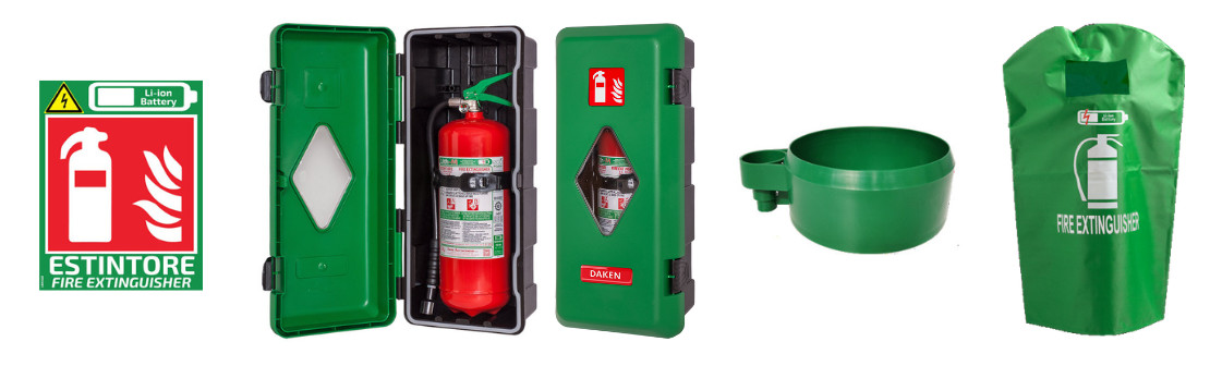 Accessories for Lith-M lithium battery fire extinguishers
