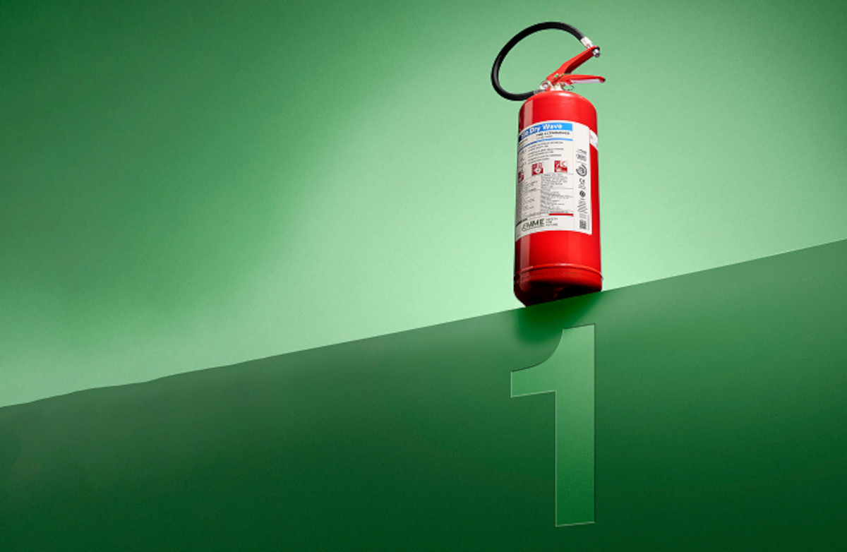 Bio Dry Wave fire extinguisher with EPD-certified regenerated powder - 6kg - 34 A 233 B C