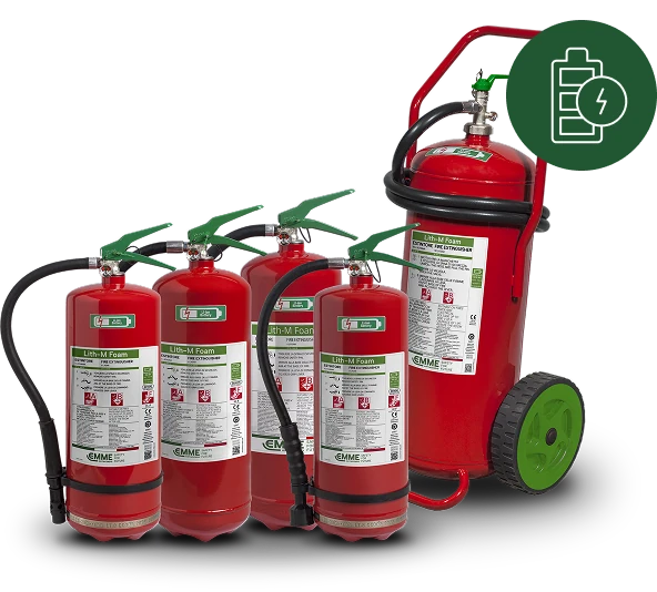 Estintori per batterie al litio