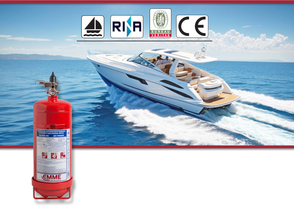 Sistema Antincendio per Imbarcazioni a Spegnimento Localizzato a Polvere - Serie Mare PW
