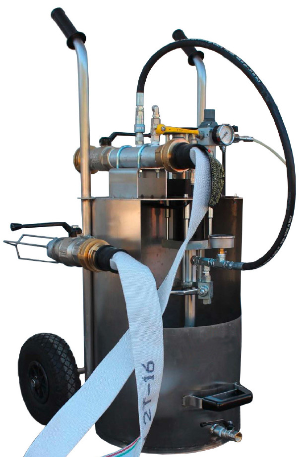 Sistema su ruote pneumatiche multifunzione per collaudo serbatoi e manichette antincendio – Codice 1534-6