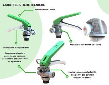 Nuova ed Esclusiva Valvola Anticorrosione Emme Foam per Estintori portatili a base d'acqua