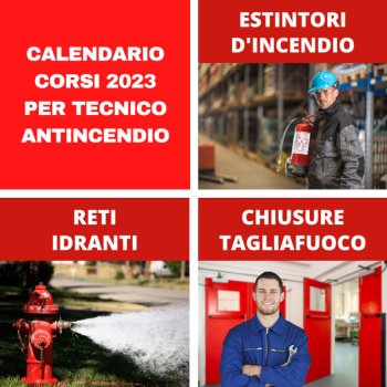 Scopri il Calendario corsi 2023 per Manutentore Antincendio!