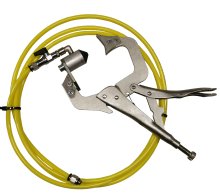 Manual gripper for pressurization of fire extinguishers