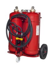 TWIN AGENT WHEELED DEVICE 100 Kg Powder - 100 L Foam - A B C - PED 2014/68/UE - Code 30119