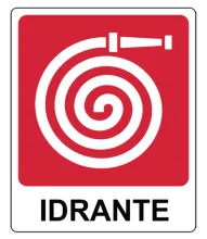 CARTELLO IN ALLUMINIO IDRANTE CON TESTO