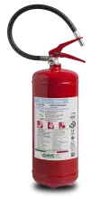 6 Kg powder fire extinguisher - Model 21063-510 - 34A 233BC - UNI EN 3-7 - 100% Sustainable Powder