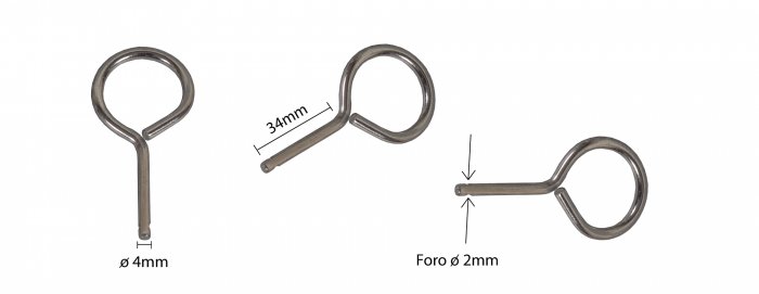 Spina di sicurezza per estintori portatili Kg. 3/4/6/9/12 - Kg. 2/5 - Lt. 6/9