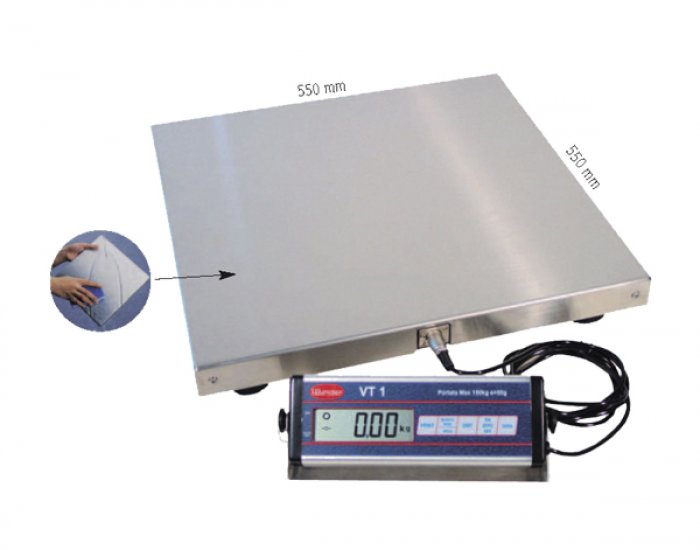 Bilancia portatile - portata max 60/150 kg- VT 1 INOX 00090UB