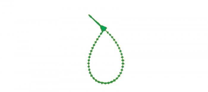 Sigillo Zigrinato per cartellino - colore verde- Lunghezza 150mm