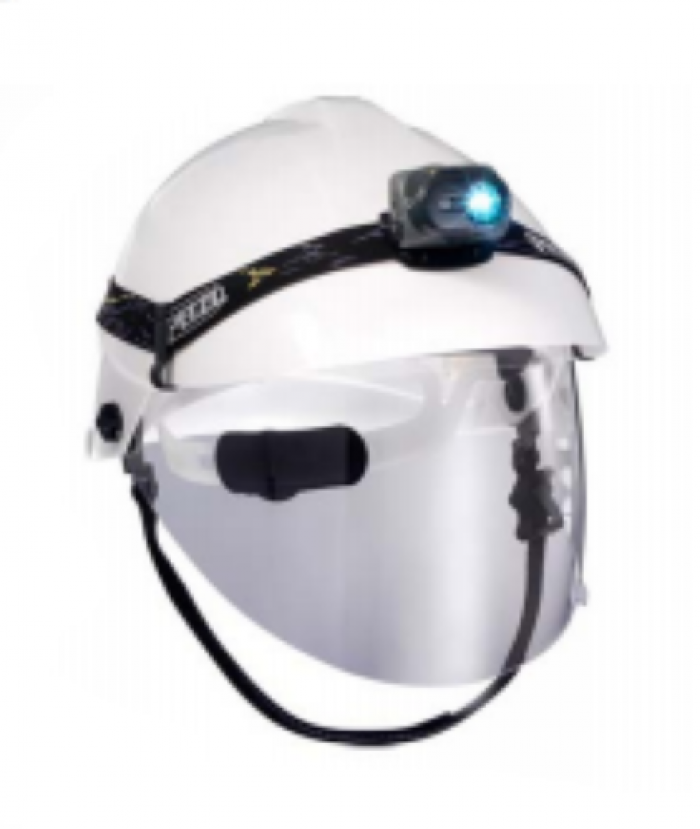 Casco colore bianco tipo enel per utilizzo in campo industriale ed in campo elettrico
