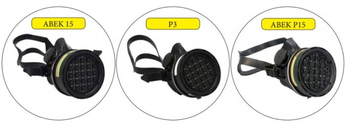 Respiratore di emergenza serie 220n abekp 15