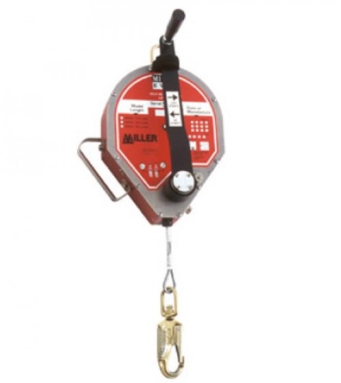 Dispositivo retrattile mightevac con funzione di recupero cavo in acciaio zincato ml 40 con elemento girevole ed 1 moschettone