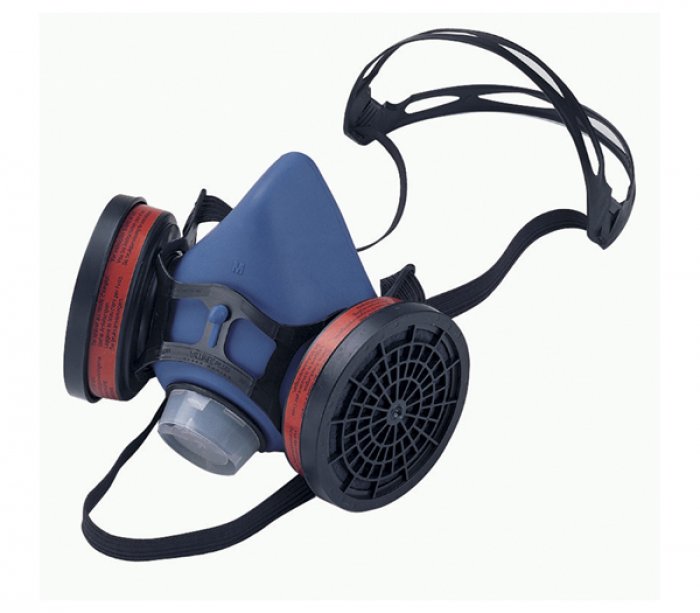 Semimaschera valuair plus doppio filtro a baionetta (escluso filtri)