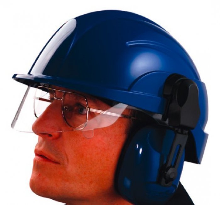 Elmetto rosso modello vision con visiera a scomparsa