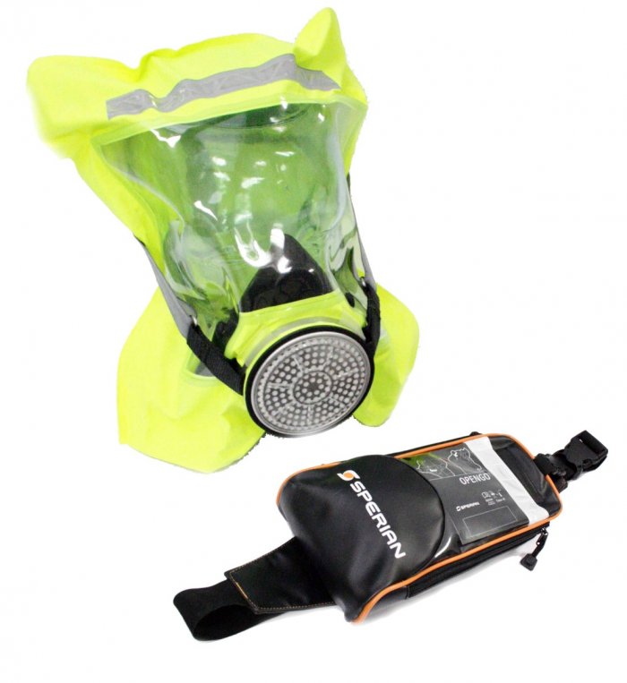 Kit portatile opengo per la prot. da gas/vapori/aerosol filtro abek1p3 e marsupio di trasp. con cintura