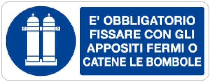 E' OBBLIGATORIO FISSARE CON GLI APPOSITI FERMI O CATENE LE BOMBOLE RETTANGOLARE (1013)
