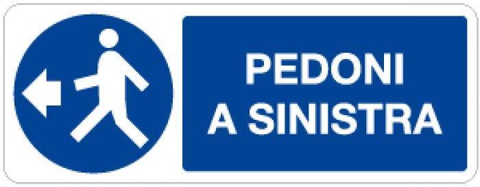 PEDONI A SINISTRA RETTANGOLARE (1049)