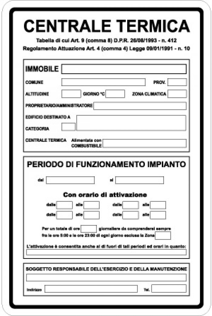 CENTRALE TERMICA / PERIODO FUNZIONAMENTO (1235)