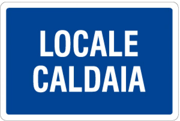 CARTELLO IN ALLUMINIO FORMATO MM 230X230 LOCALE CALDAIA (1295B)