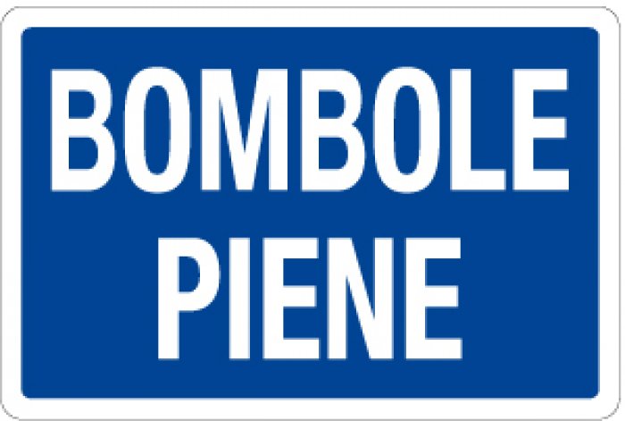 CARTELLO IN ALLUMINIO FORMATO MM 230X230 BOMBOLE PIENE (1305B)