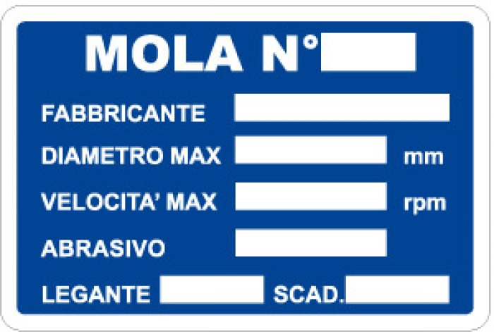 CARTELLO IN ALLUMINIO FORMATO MM 230X230 MOLA (1312A)