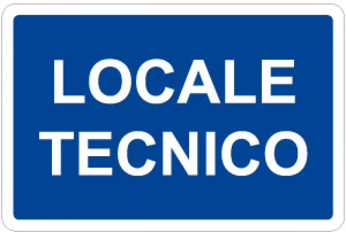 CARTELLO IN ALLUMINIO FORMATO MM 300X200 LOCALE TECNICO (1452A)