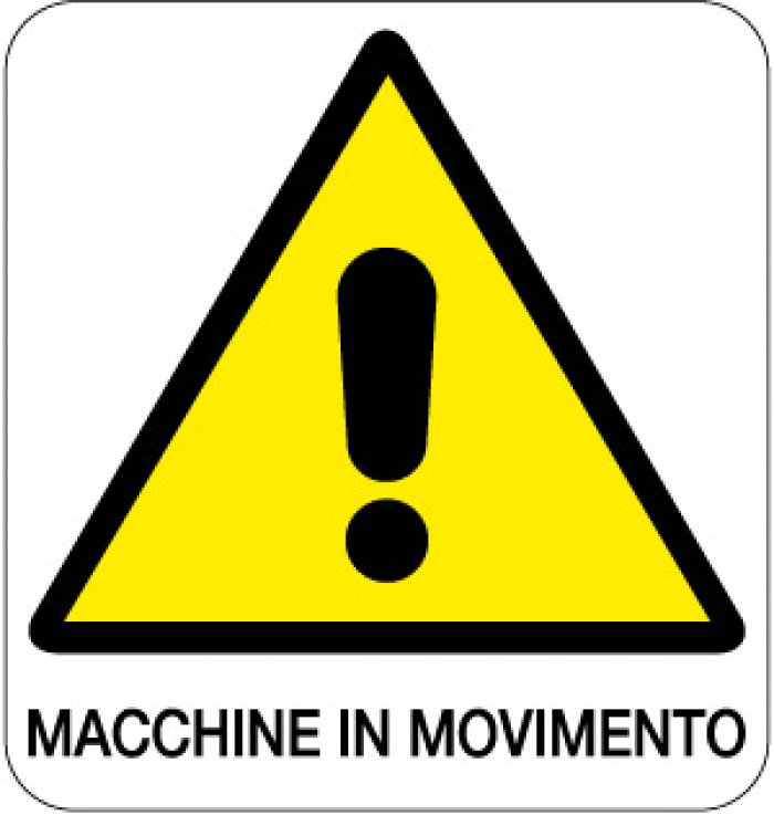 CARTELLO IN ALLUMINIO FORMATO MM 330X350 MACCHINE IN MOVIMENTO (157B)