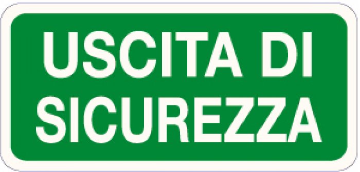 USCITA DI SICUREZZA RETTANGOLARE  (1732)