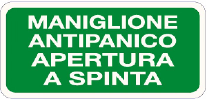 MANIGLIONE ANTIPANICO APERTURA A SPINTA RETTANGOLARE  (1735)