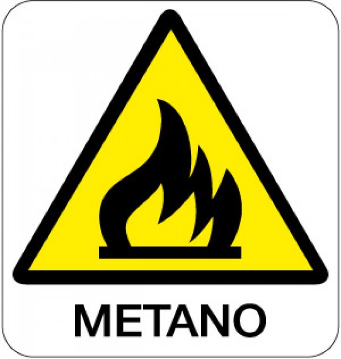 CARTELLO IN ALLUMINIO FORMATO MM 330X350 METANO (183B)