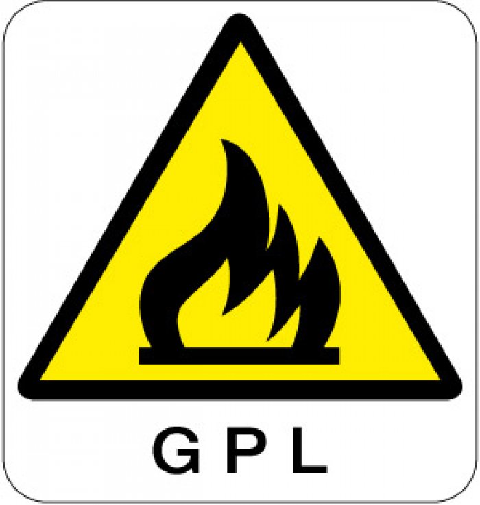 CARTELLO IN ALLUMINIO FORMATO MM 330X350 GPL (184B)