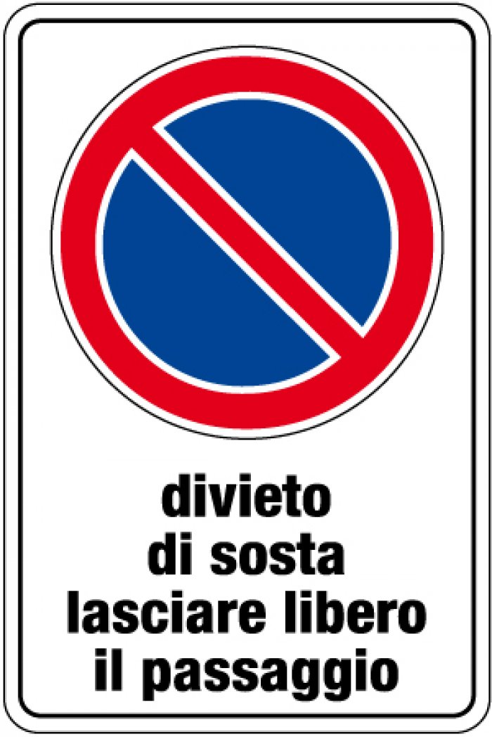 DIVIETO DI SOSTA LASCIARE LIBERO IL PASSAGGIO (1910)