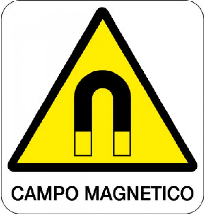 CARTELLO IN ALLUMINIO FORMATO MM 330X350 CAMPO MAGNETICO (194B)