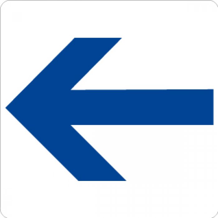 CARTELLO IN ALLUMINIO FORMATO MM 80 FRECCIA (2000)