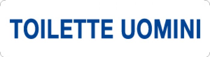 CARTELLO IN ALLUMINIO FORMATO MM 290X80 TOILETTE UOMINI (2012)