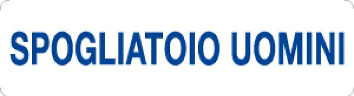 CARTELLO IN ALLUMINIO FORMATO MM 290X80 SPOGLIATOIO UOMINI (2014)