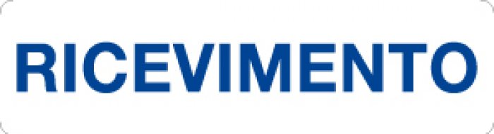 CARTELLO IN ALLUMINIO FORMATO MM 290X80 RICEVIMENTO (2024)