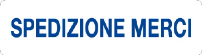 CARTELLO IN ALLUMINIO FORMATO MM 290X80 SPEDIZIONE MERCI (2025)