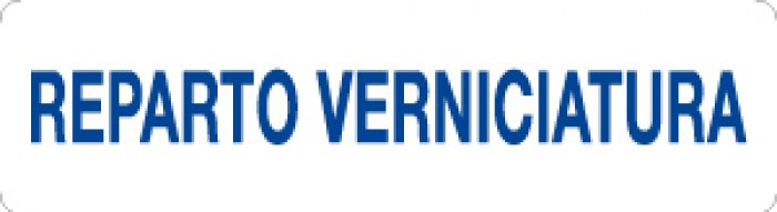 CARTELLO IN ALLUMINIO FORMATO MM 290X80 REPARTO VERNICIATURA (2041)