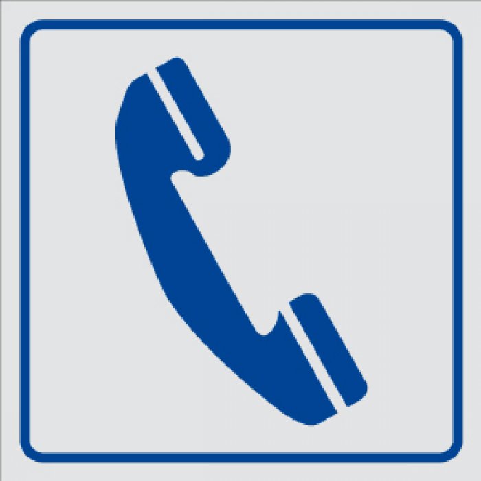 ETICHETTA AUTOADESIVA LATO MM 165 PITTOGRAMMA TELEFONO (2107)