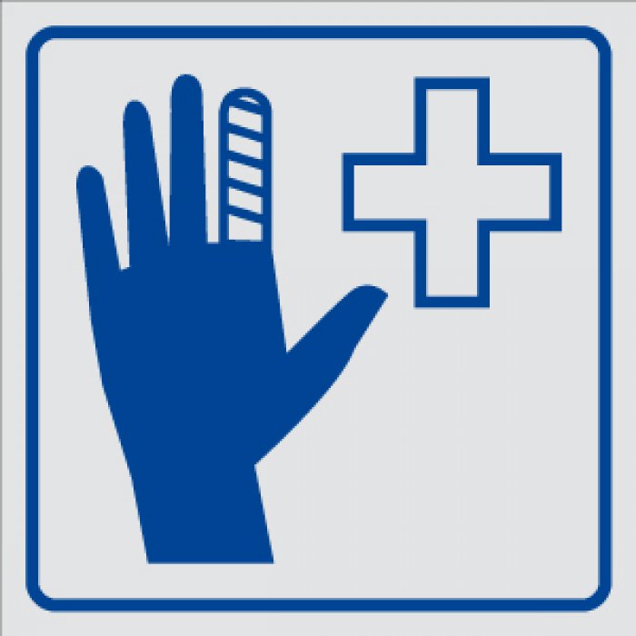 ETICHETTA AUTOADESIVA LATO MM 165 PITTOGRAMMA INFERMERIA (2109)